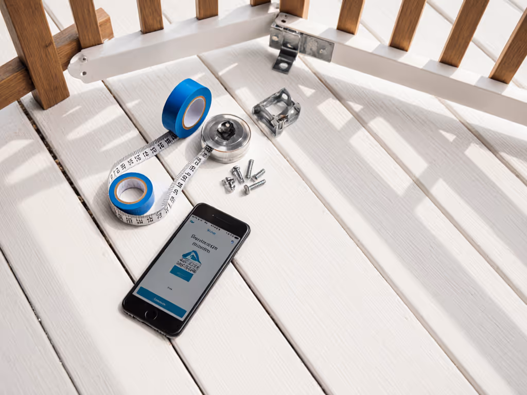 measuring_patio_gate_width_with_painters_tape_template